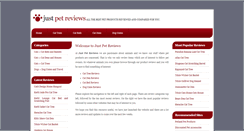 Desktop Screenshot of justpetreviews.com